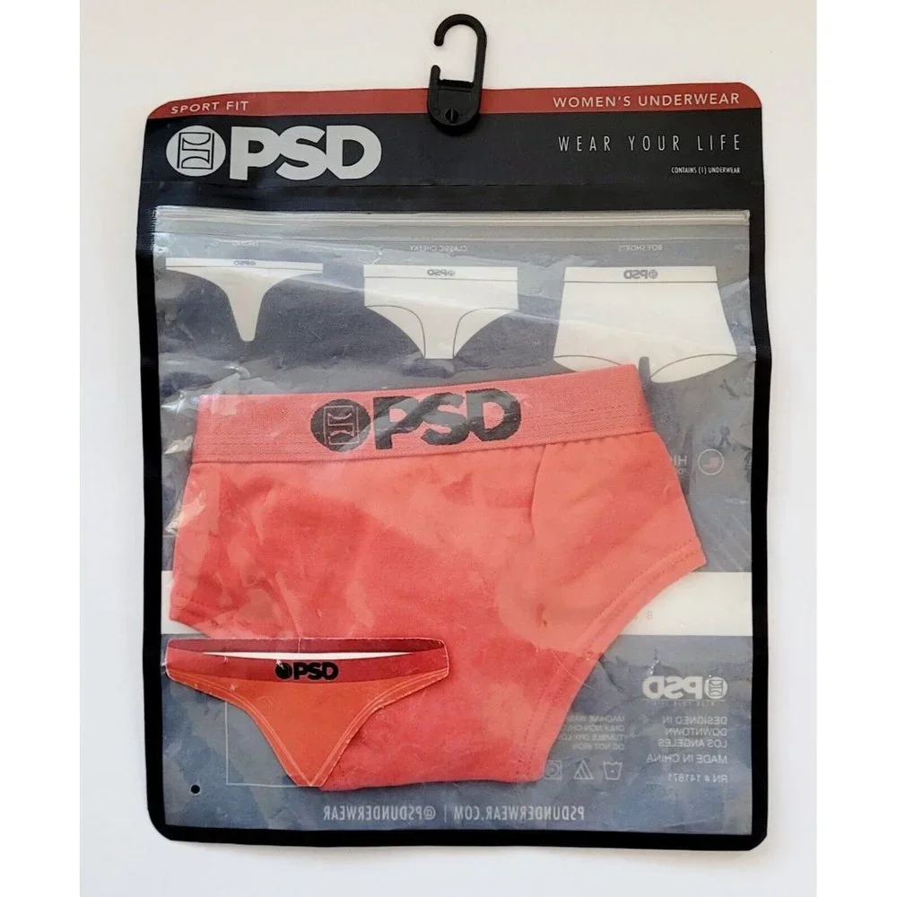PSD Underwear Womens Thong - PSD Underwear Thong Red, Moisture Wicking, Large - Picture 3 of 8
